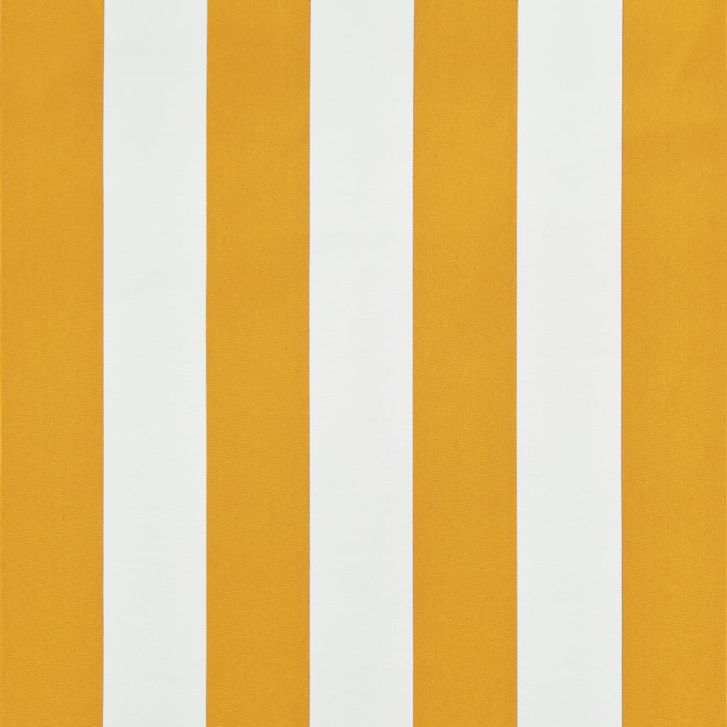 vidaXL Zatahovací markýza žluto-bílá 350 x 150 cm