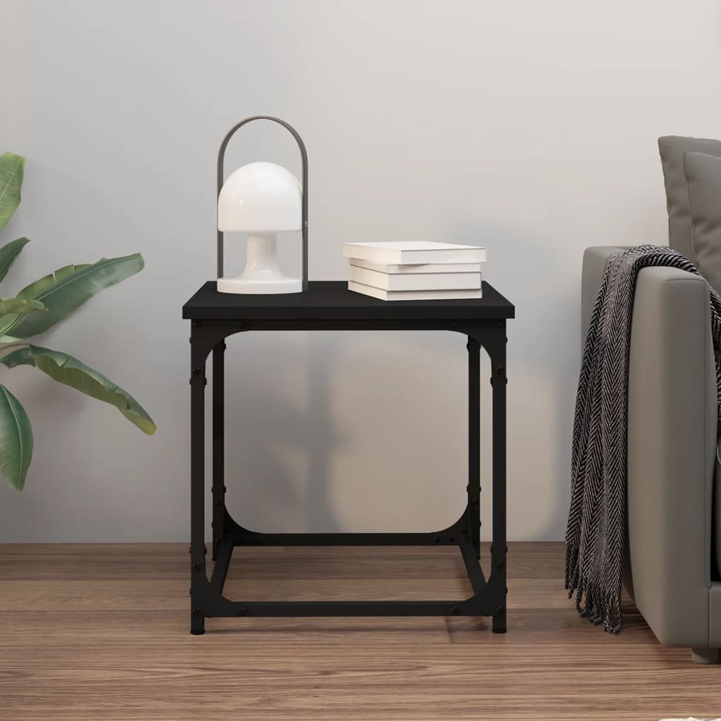 vidaXL Odkládací stolek černý 40 x 40 x 40 cm kompozitní dřevo
