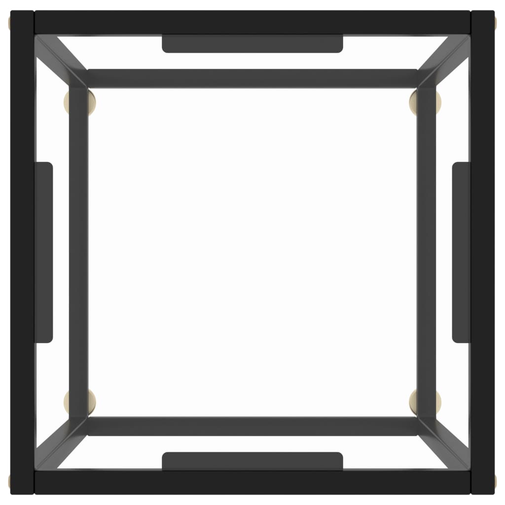 vidaXL Konferenční stolek černý s tvrzeným sklem 40 x 40 x 50 cm