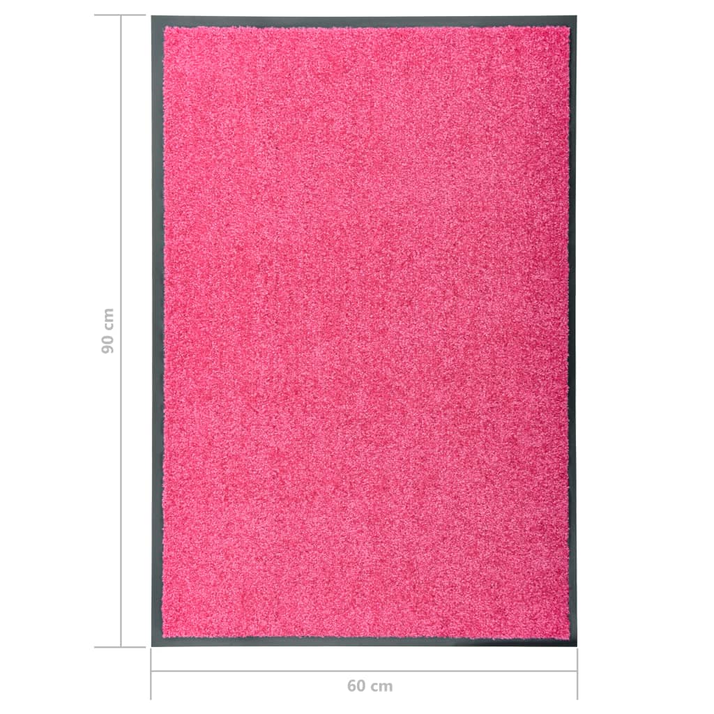 vidaXL Rohožka pratelná růžová 60 x 90 cm