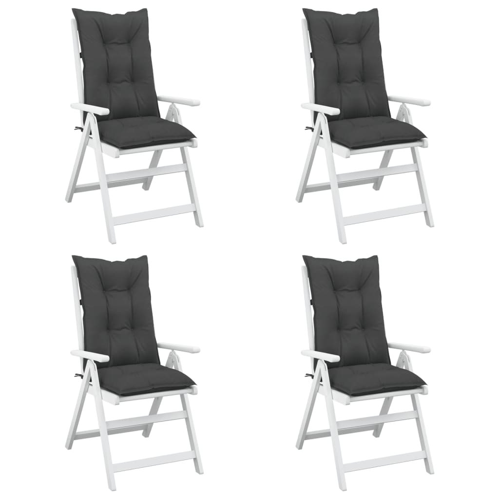 vidaXL Podušky na zahradní židle 4 ks antracitové 120 x 50 x 7 cm