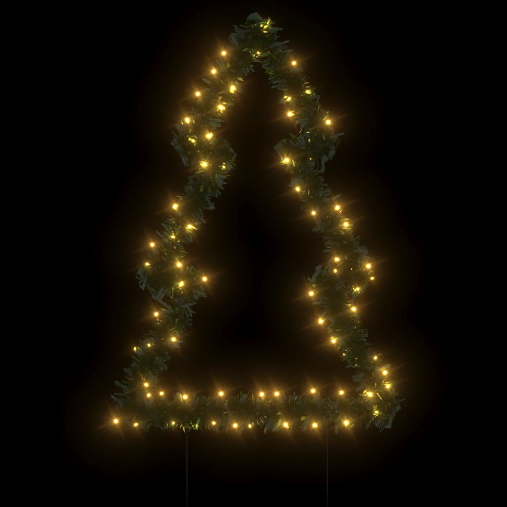 vidaXL Vánoční světelná dekorace s hroty Stromek 80 LED diod 60 cm