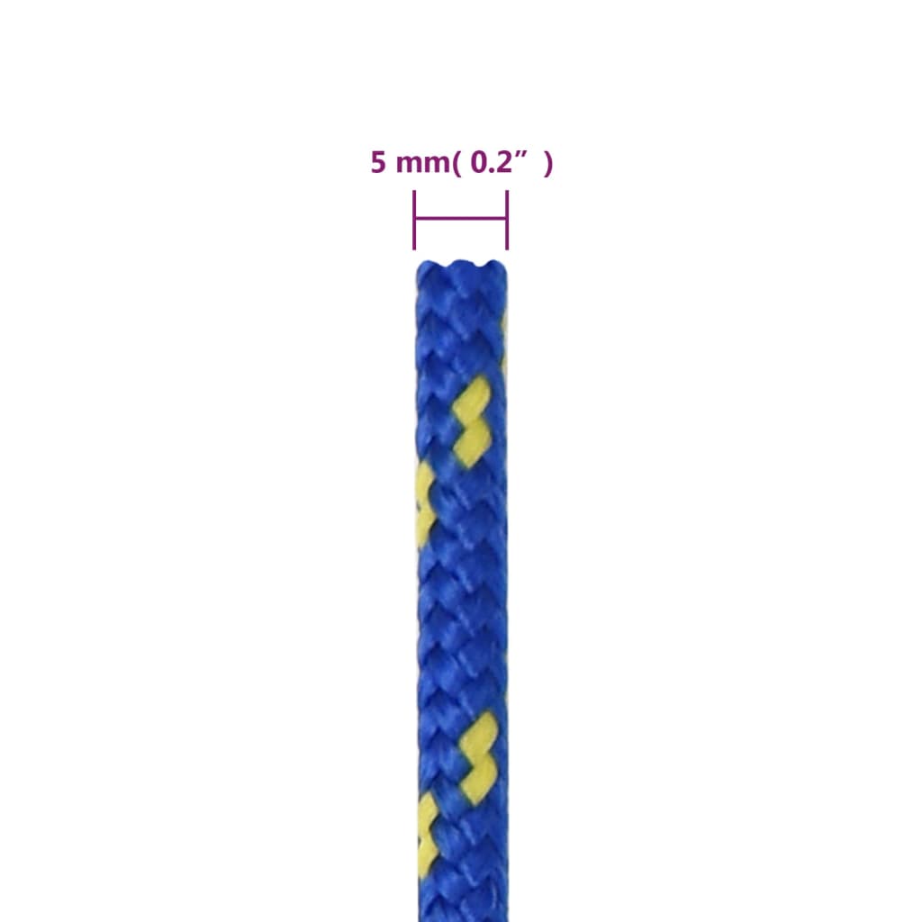 vidaXL Lodní lano modré 5 mm 500 m polypropylen