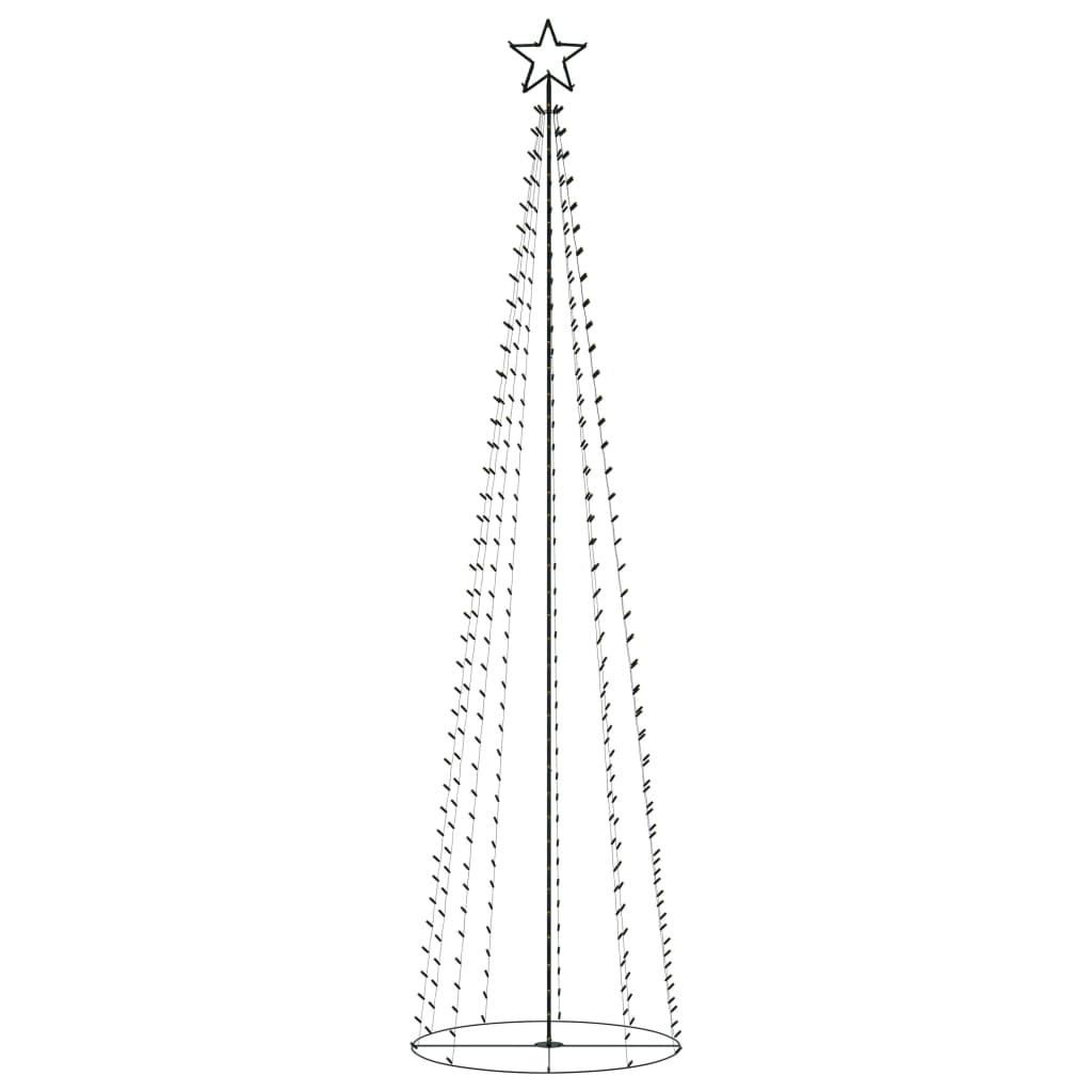 vidaXL Vánoční stromek kužel 400 teplých bílých LED diod 100 x 360 cm