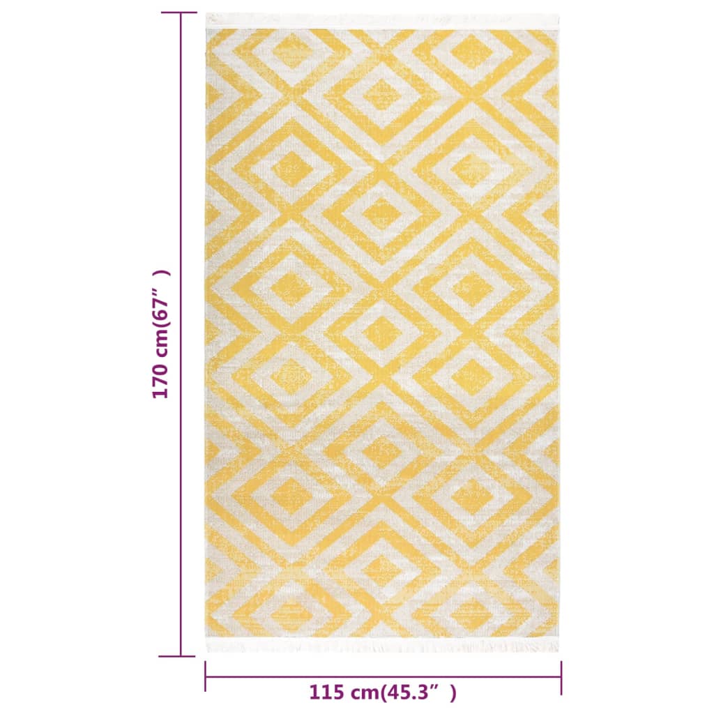 vidaXL Venkovní koberec hladce tkaný 115 x 170 cm žlutobéžový