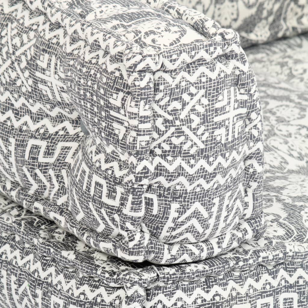 vidaXL Pouf světle šedý textil