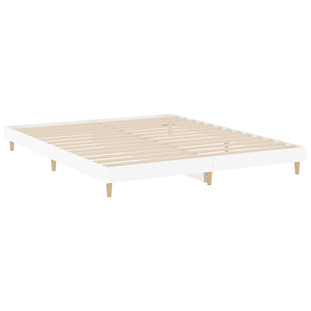 vidaXL Rám postele bílý 160 x 200 cm kompozitní dřevo