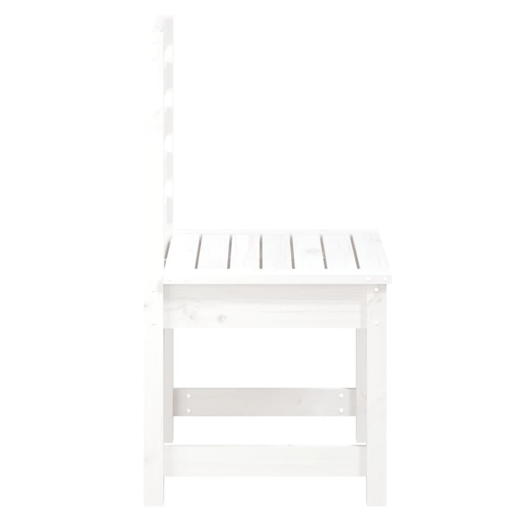 vidaXL Zahradní židle 2 ks bílé 50x48x91,5 cm masivní borové dřevo