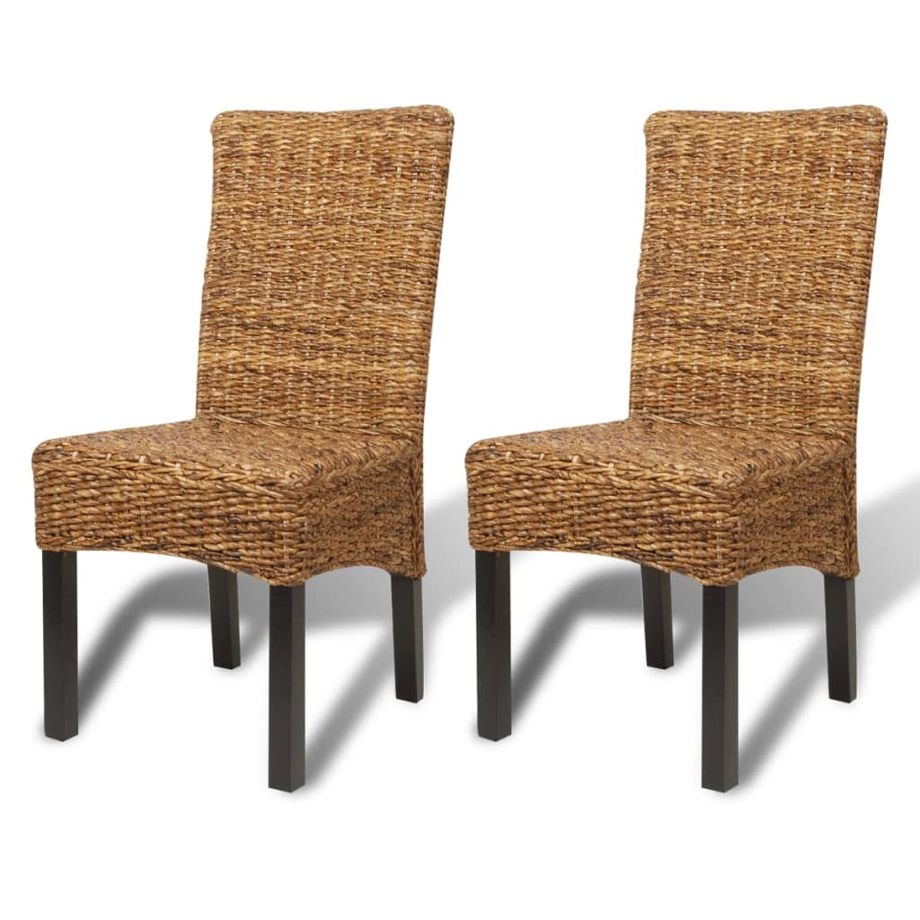 vidaXL Jídelní židle 2 ks abaka a masivní mangovníkové dřevo