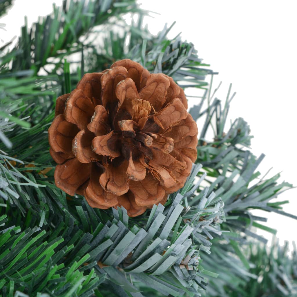 vidaXL Umělý vánoční stromek se šiškami 180 cm