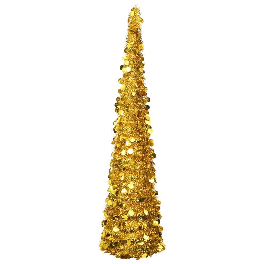 vidaXL Pop-up umělý vánoční stromek zlatý 180 cm PET