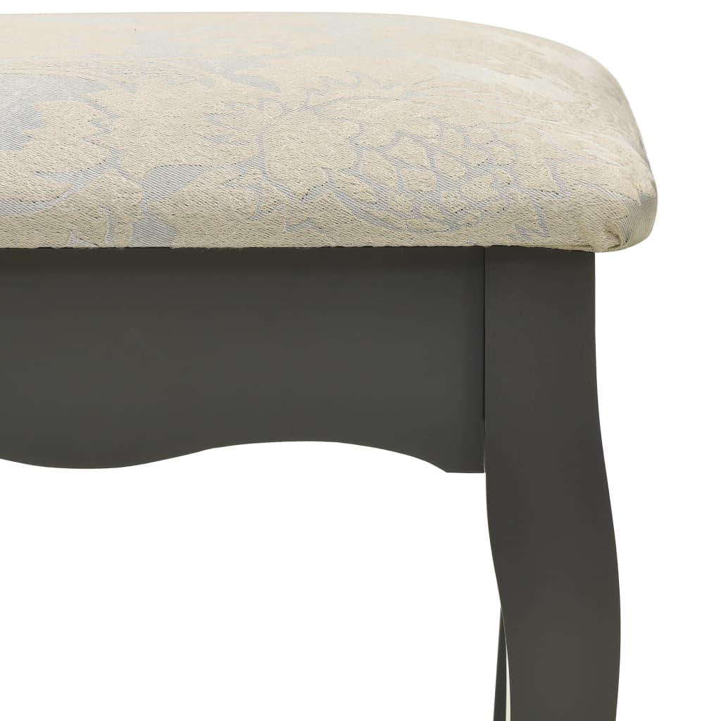 vidaXL Toaletní stolek se stoličkou šedý 50 x 59 x 136 cm pavlovnia