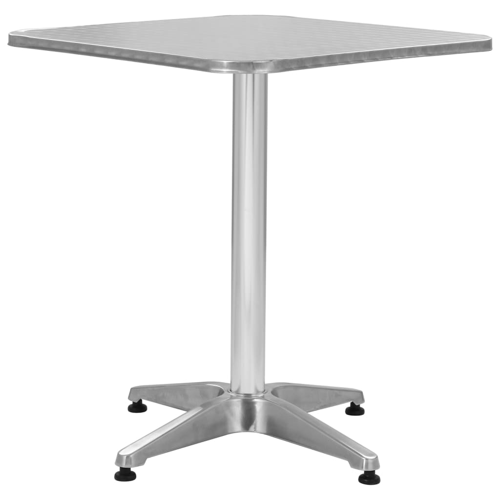 vidaXL Zahradní stůl stříbrný 60 x 60 x 70 cm hliník