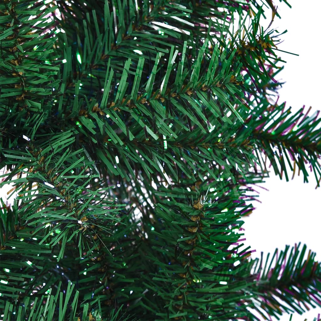 vidaXL Umělý vánoční stromek s duhovým jehličím zelený 210 cm PVC