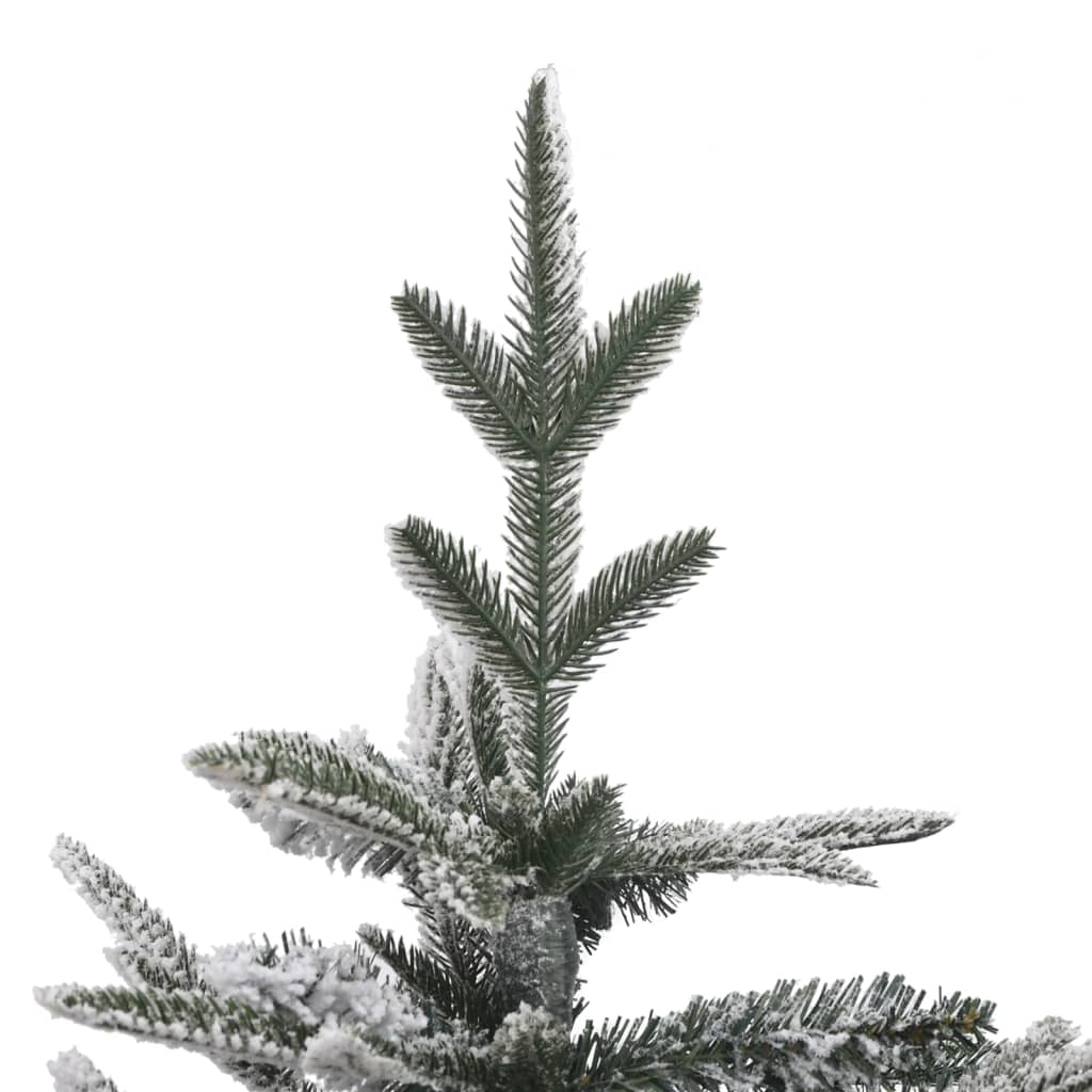 vidaXL Umělý vánoční stromek LED osvětlení zasněžený 180 cm PVC a PE