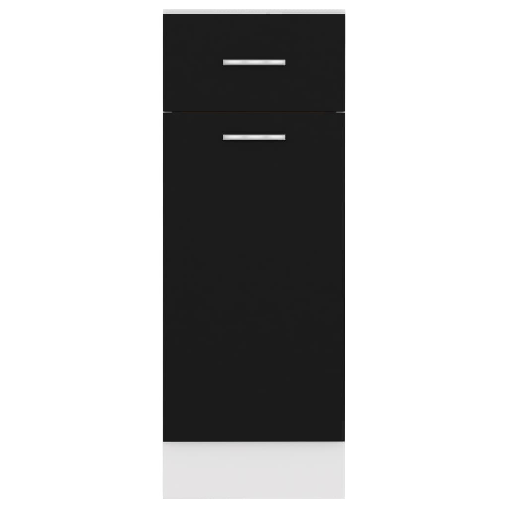vidaXL Spodní skříňka se zásuvkou černá 30 x 46 x 81,5 cm dřevotříska