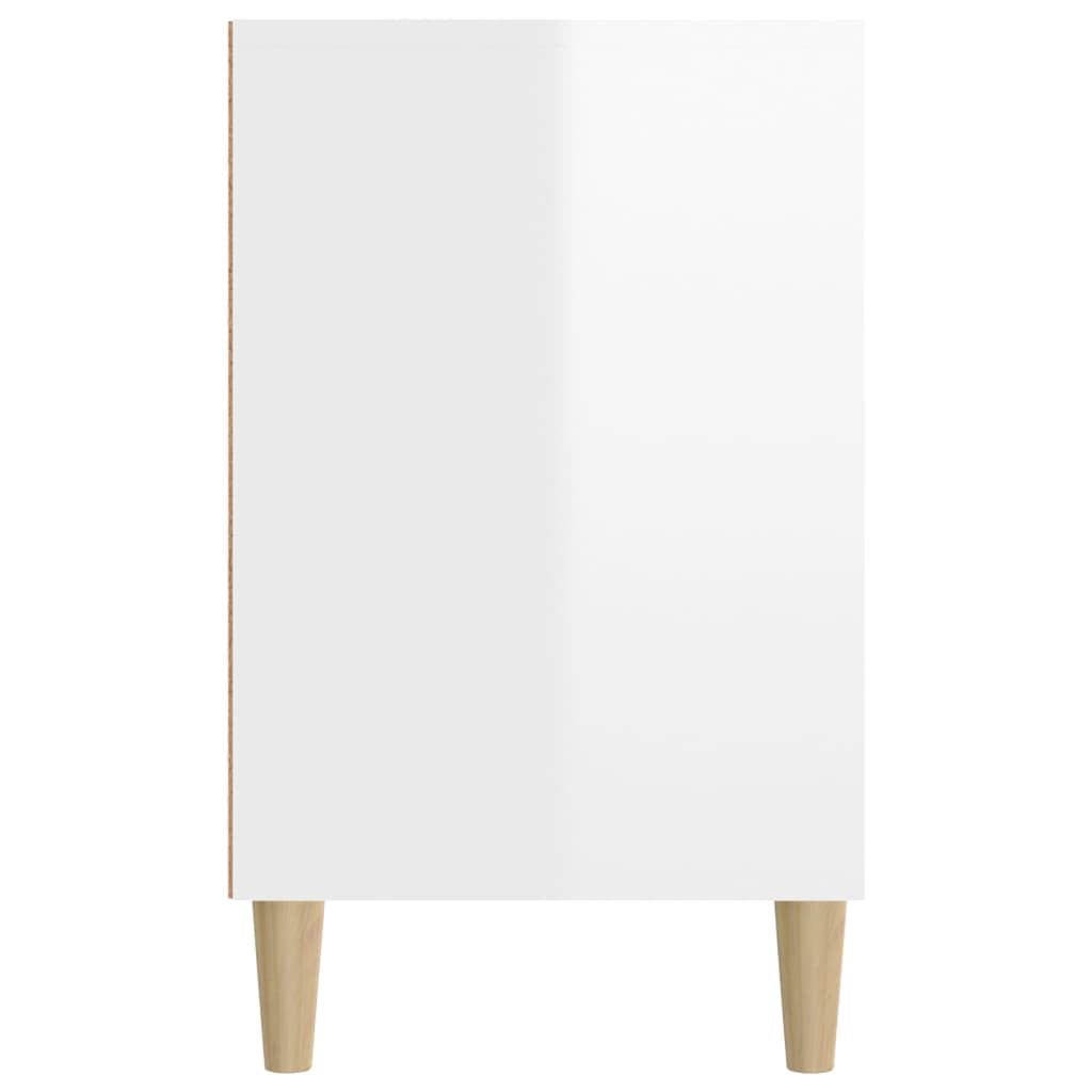 vidaXL Botník bílý s vysokým leskem 102x36x60 cm kompozitní dřevo