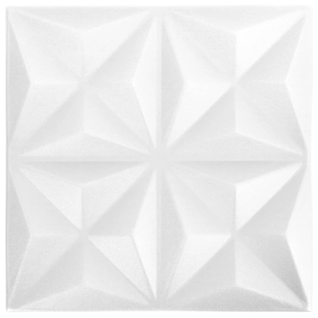 vidaXL 3D nástěnné panely 48 ks 50 x 50 cm origami bílé 12 m²