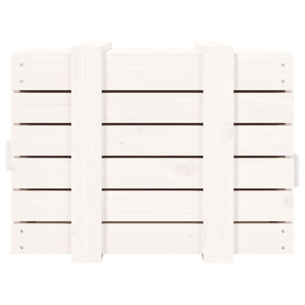 vidaXL Úložný box bílý 58 x 40,5 x 42 cm masivní borové dřevo