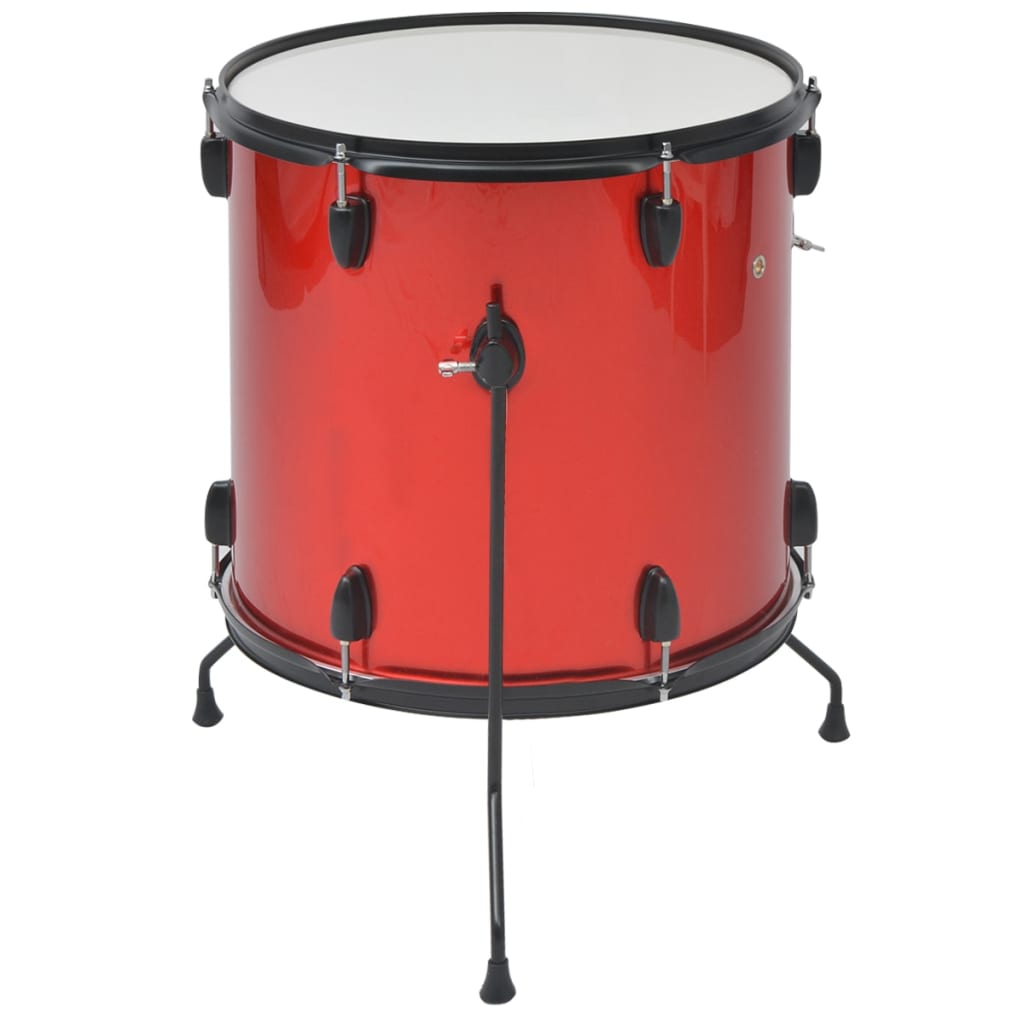 vidaXL Souprava bicích ocel pro dospělé s práškovým lakem červená