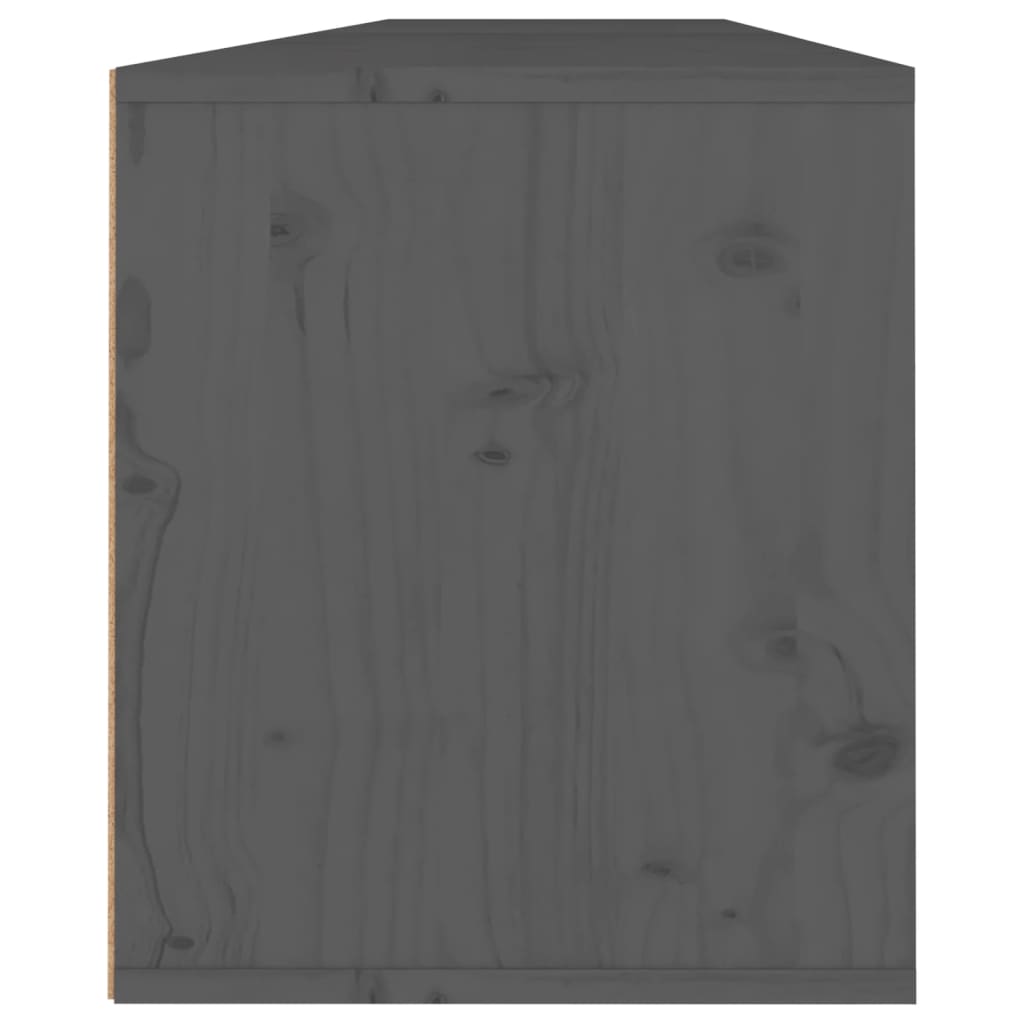 vidaXL Nástěnné skříňky 2 ks šedé 80 x 30 x 35 cm masivní borové dřevo