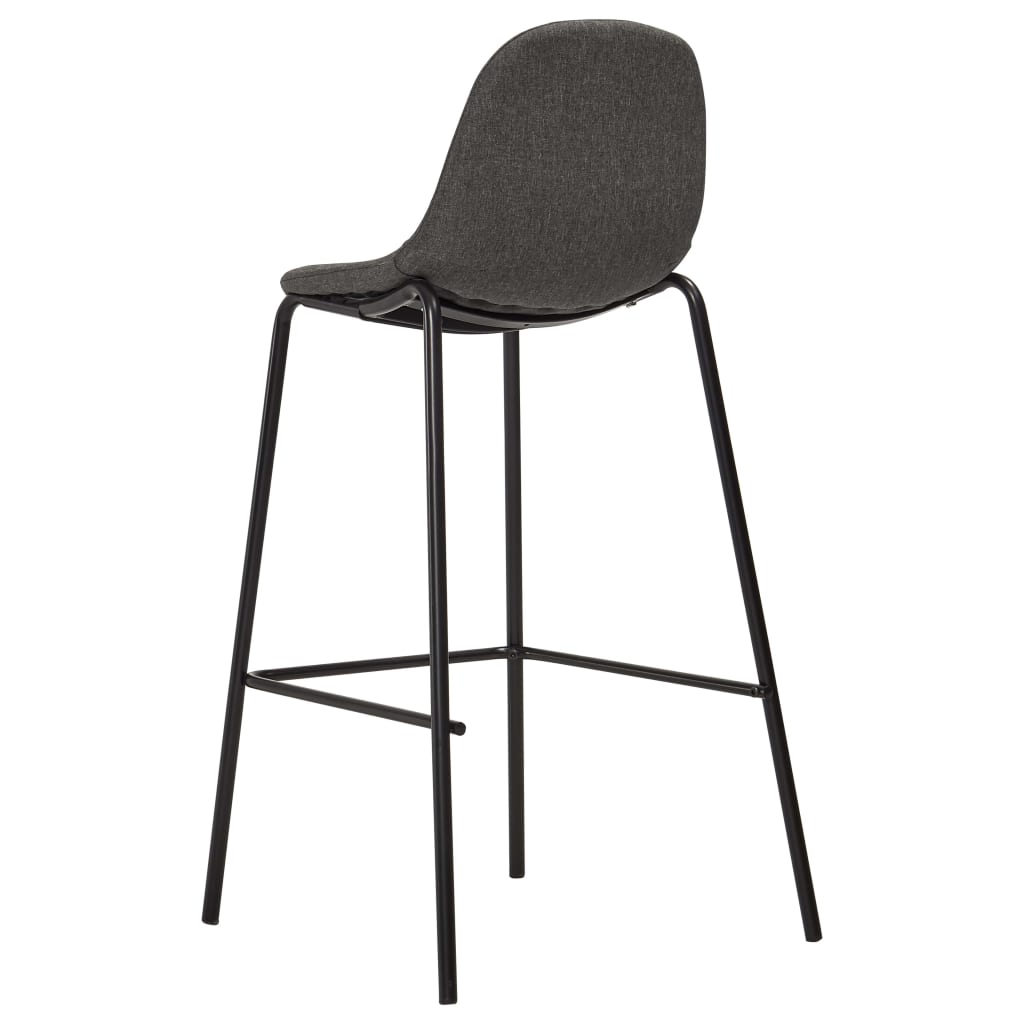 vidaXL Barové židle 4 ks tmavě šedé textil