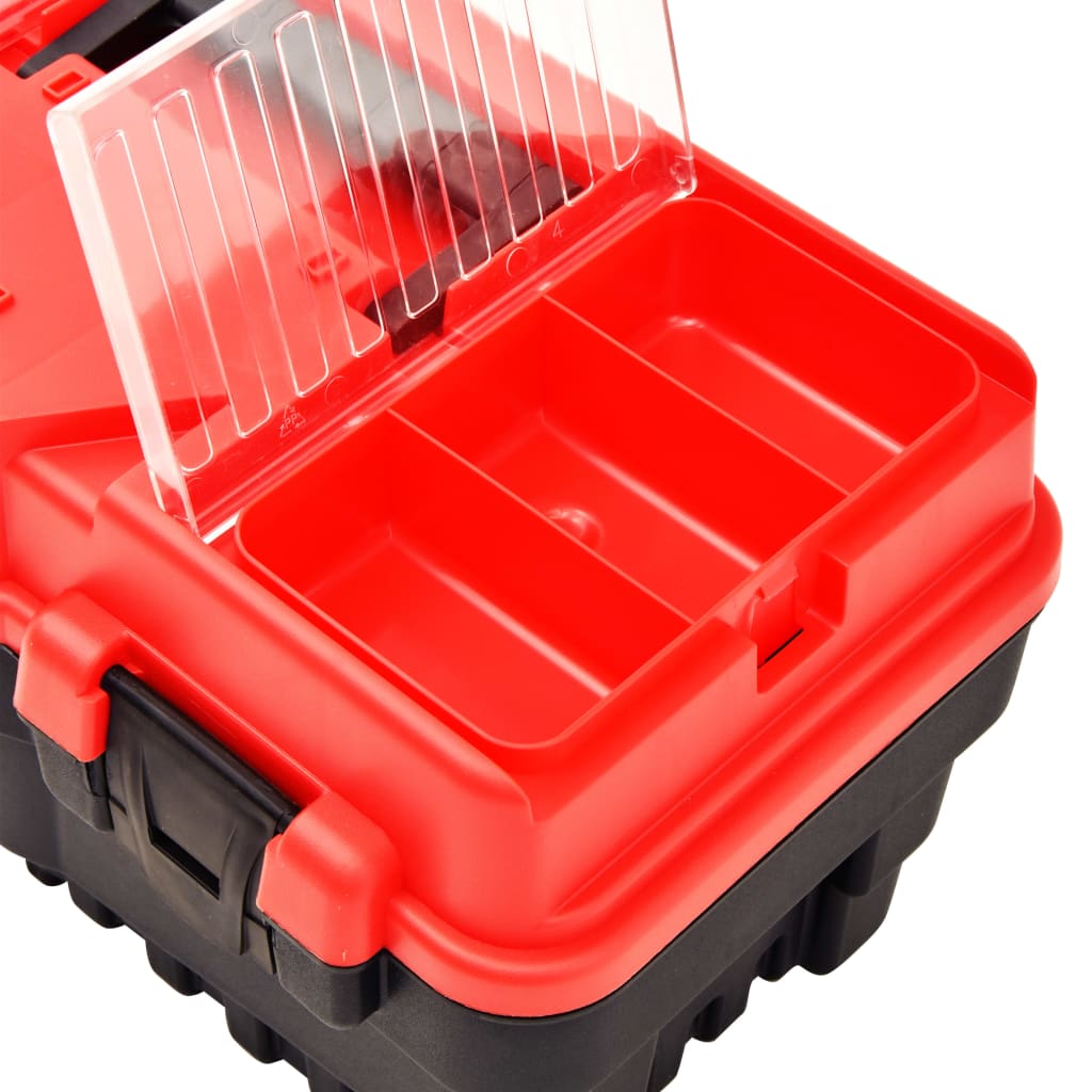vidaXL Box na nářadí plast 462 x 256 x 242 mm červený