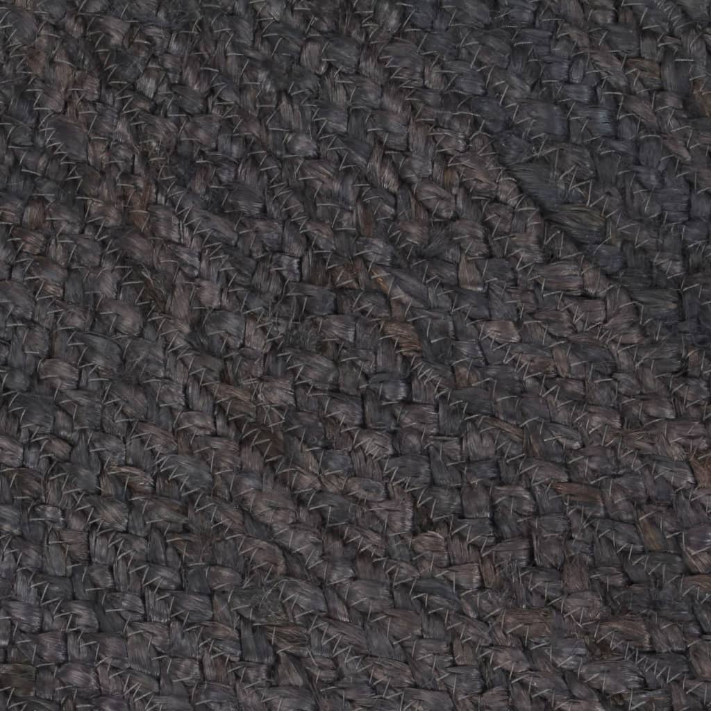 vidaXL Ručně vyrobený koberec juta kulatý 210 cm tmavě šedý