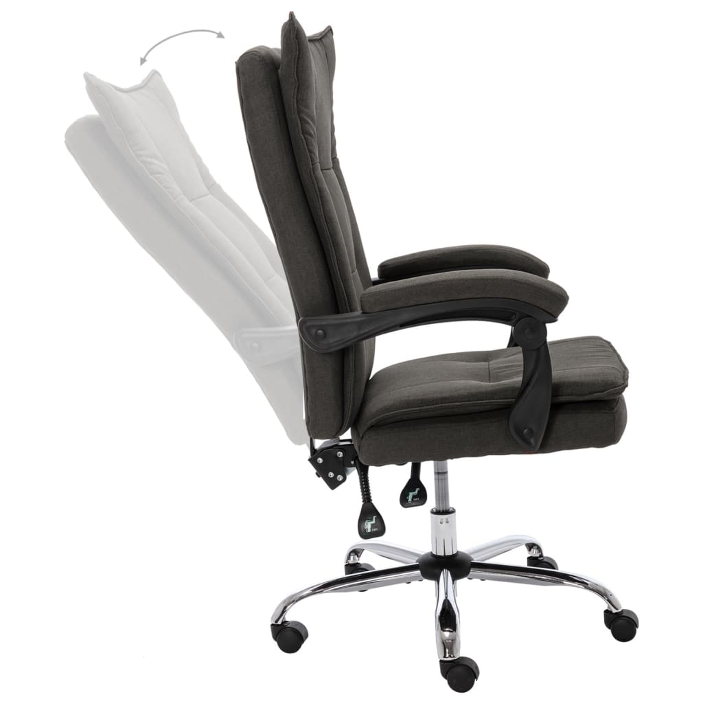 vidaXL Kancelářská židle šedá textil
