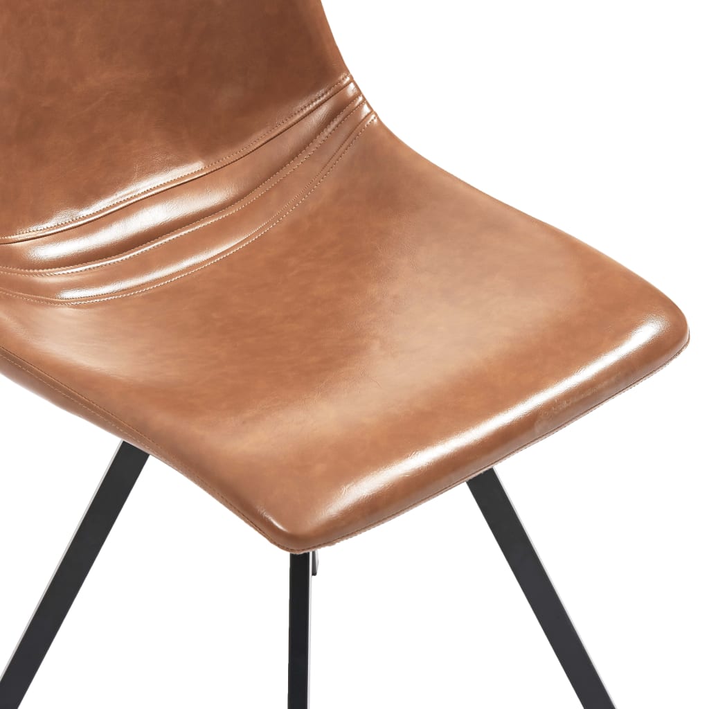 vidaXL Jídelní židle 4 ks koňakové umělá kůže