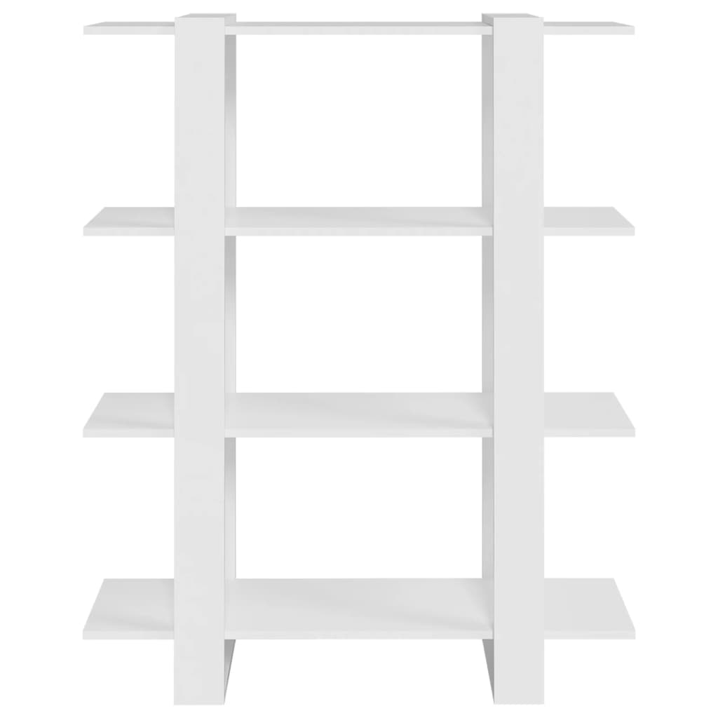 vidaXL Knihovna / dělicí stěna bílá 100 x 30 x 123,5 cm