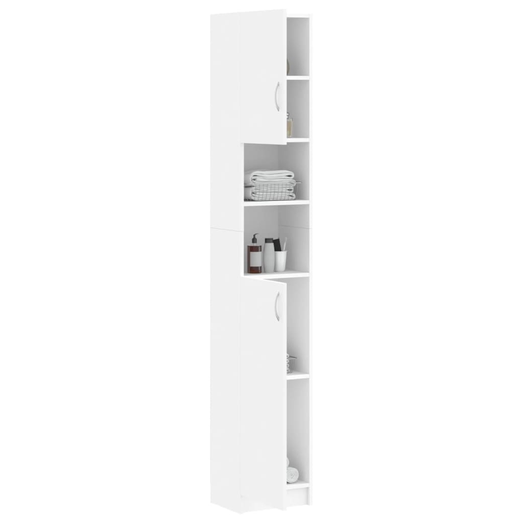 vidaXL Koupelnová skříňka bílá 32 x 25,5 x 190 cm dřevotříska