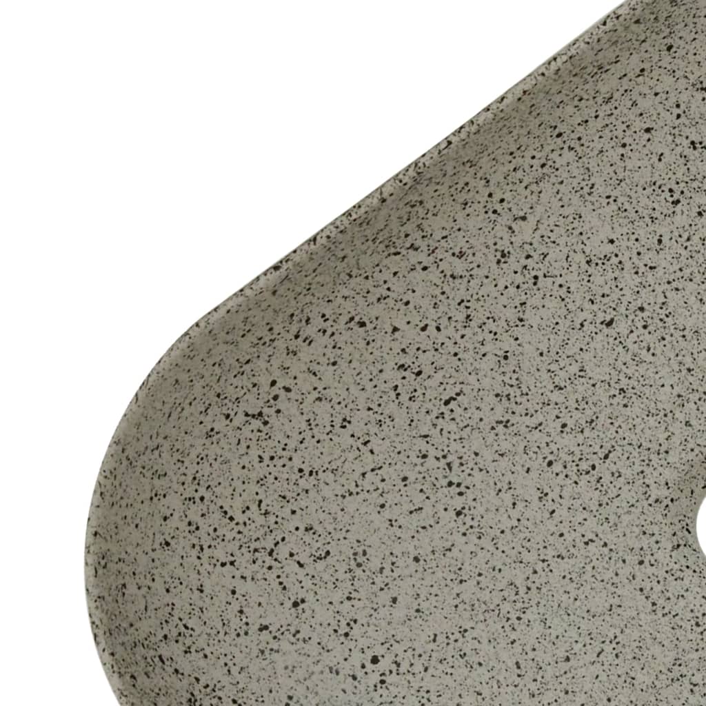 vidaXL Umyvadlo na desku šedé obdélník 48 x 37,5 x 13,5 cm keramika