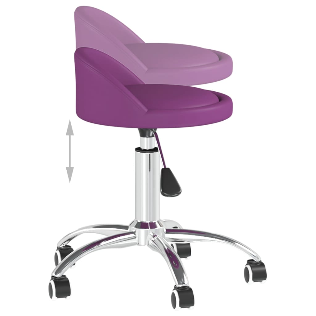 vidaXL Masážní stolička fialová umělá kůže