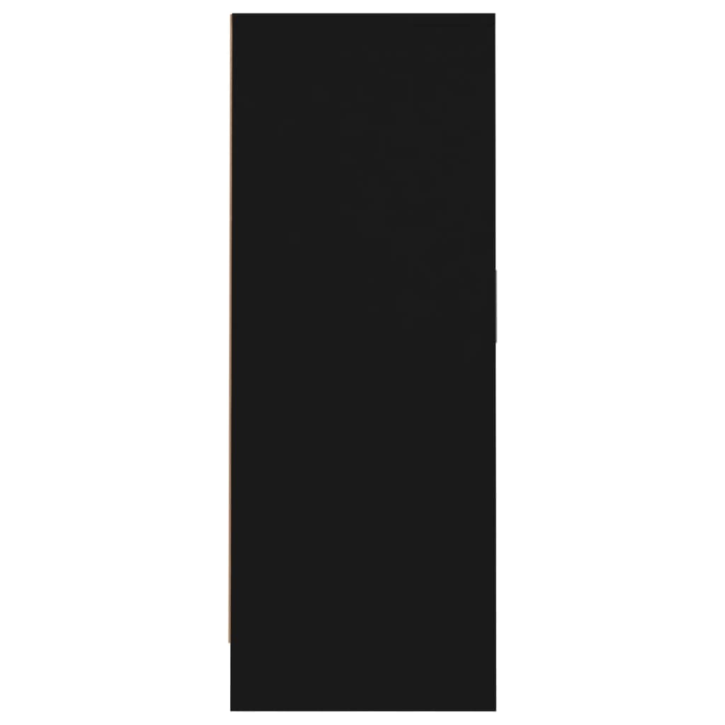 vidaXL Botník černý 60 x 35 x 92 cm dřevotříska