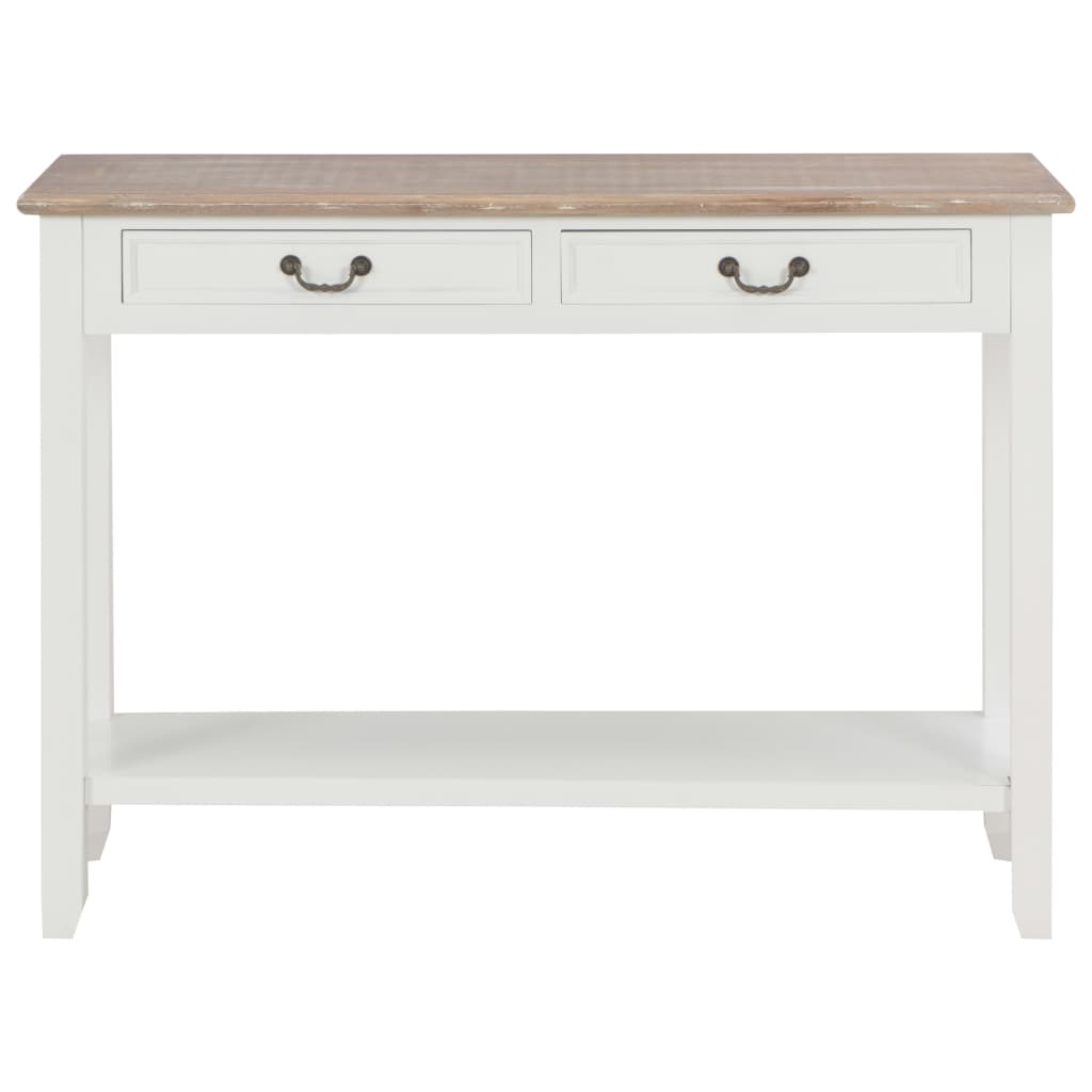 vidaXL Konzolový stolek bílý 110 x 35 x 80 cm dřevo