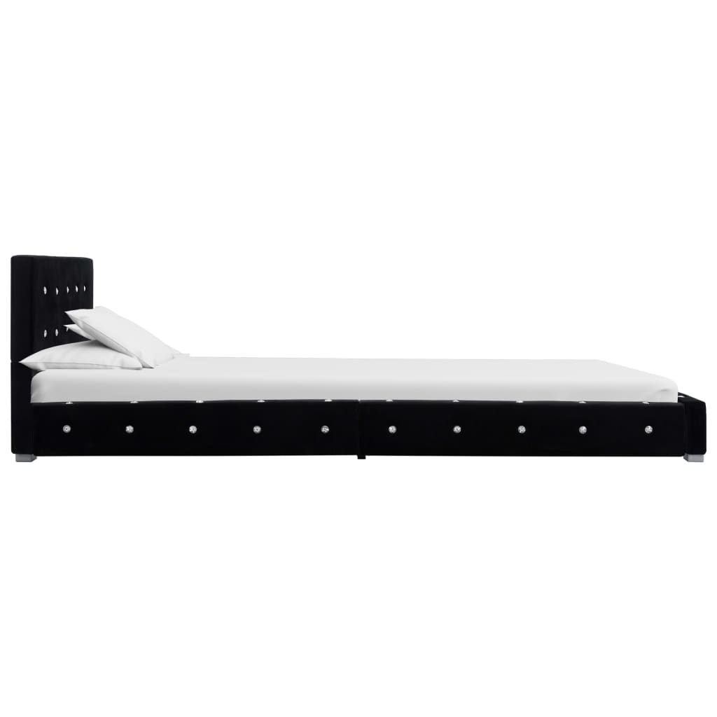 vidaXL Rám postele černý samet 90 x 200 cm
