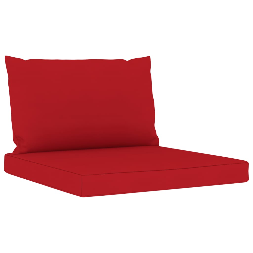 vidaXL 9dílná zahradní sedací souprava s červenými poduškami