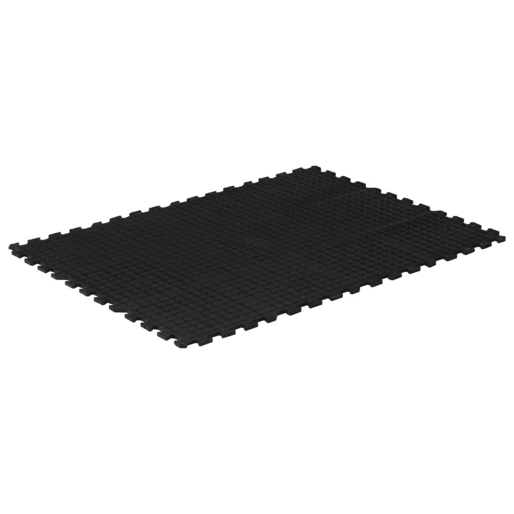 vidaXL Gumová podlahová dlaždice černá 12 mm 90 x 120 cm