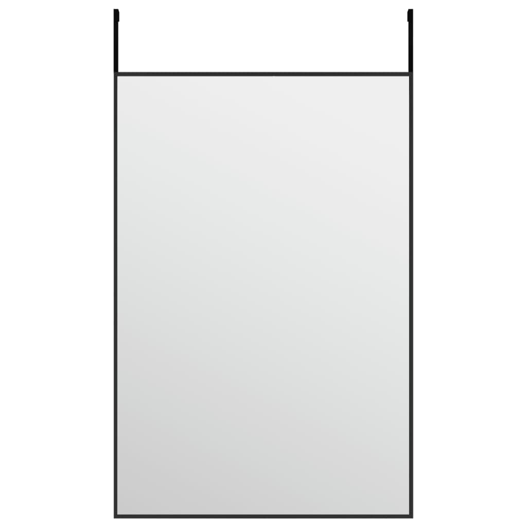 vidaXL Zrcadlo na dveře černé 40 x 60 cm sklo a hliník