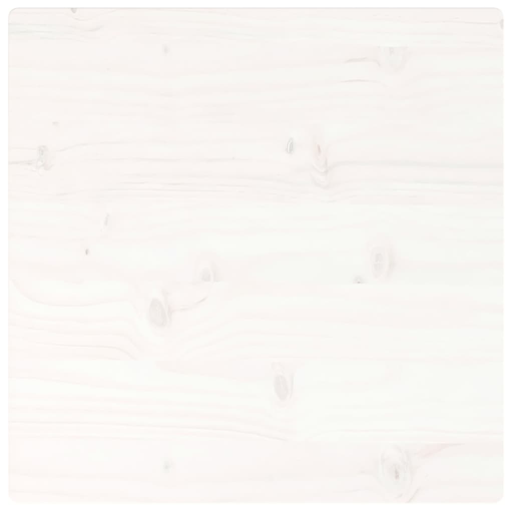 vidaXL Stolní deska bílá 40x40x2,5 cm masivní borové dřevo čtvercová