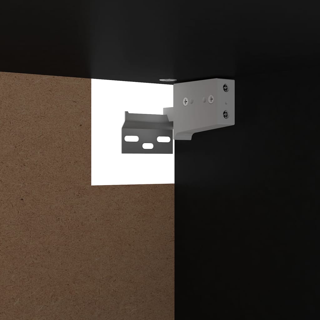 vidaXL Šatní skříň černá 100 x 32,5 x 35 cm dřevotříska