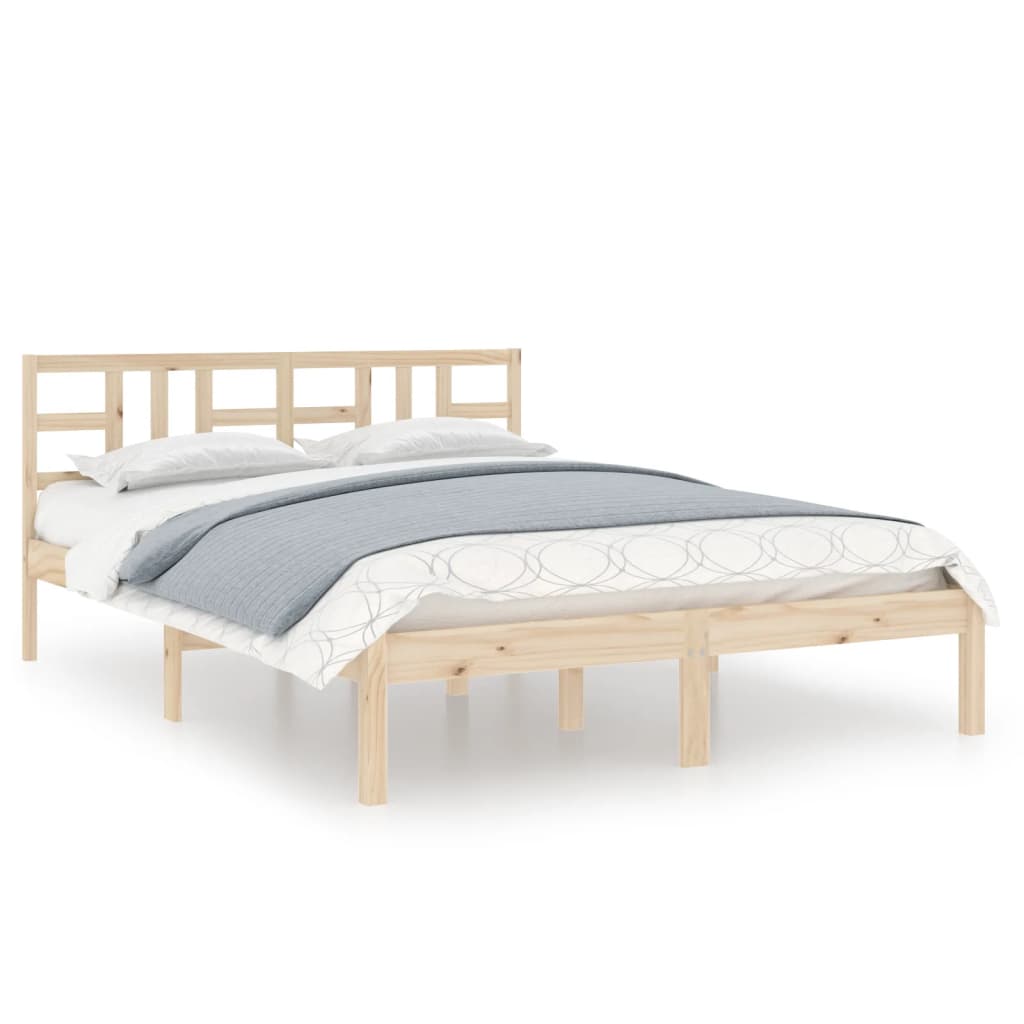 vidaXL Rám postele masivní dřevo 135 x 190 cm Double