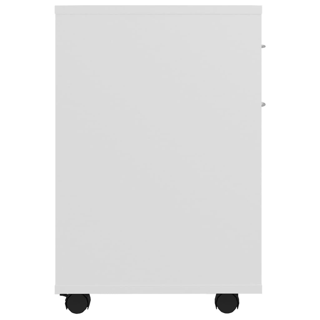 vidaXL Skříňka na kolečkách bílá 45 x 38 x 54 cm dřevotříska