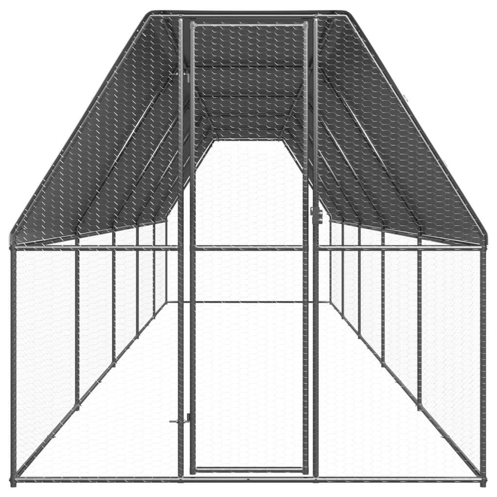 vidaXL Venkovní klec pro kuřata 2x10x2 m pozinkovaná ocel