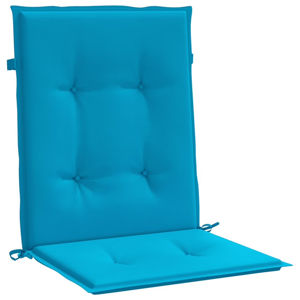 vidaXL Podušky na židli nízké opěradlo 4 ks modré 100x50x3 cm oxford