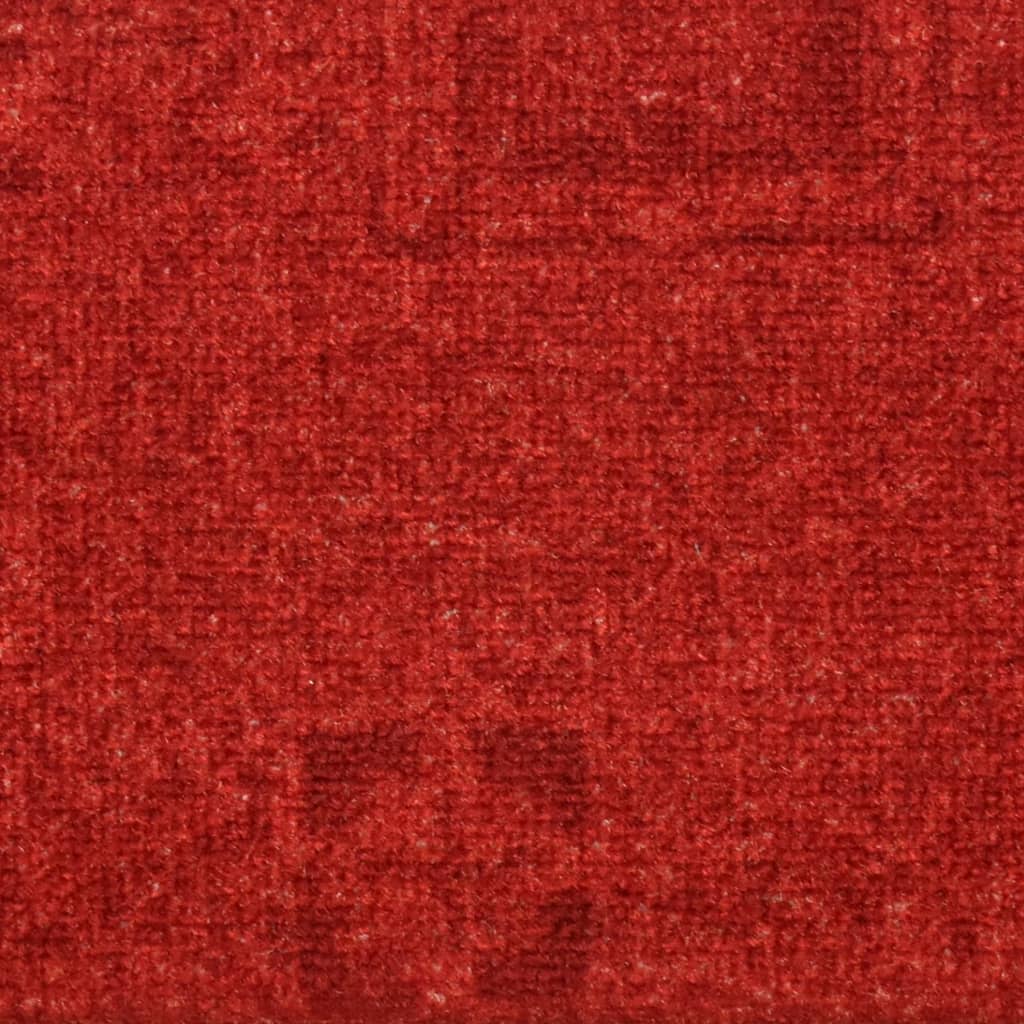 vidaXL Samolepící nášlapy na schody 15 ks červené 65 x 21 x 4 cm