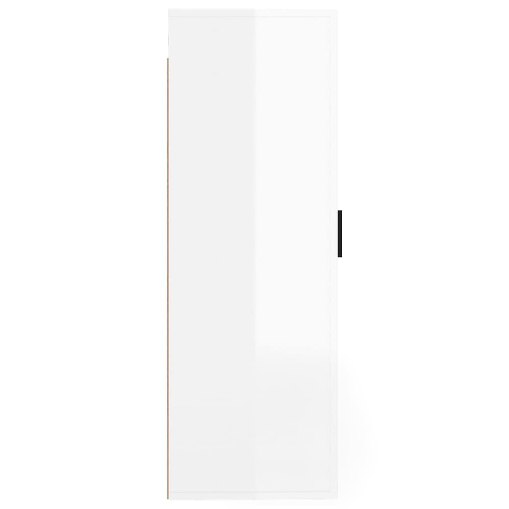 vidaXL Nástěnná TV skříňka bílá s vysokým leskem 40x34,5x100 cm