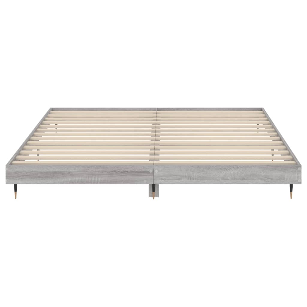 vidaXL Rám postele šedý sonoma 120 x 200 cm kompozitní dřevo