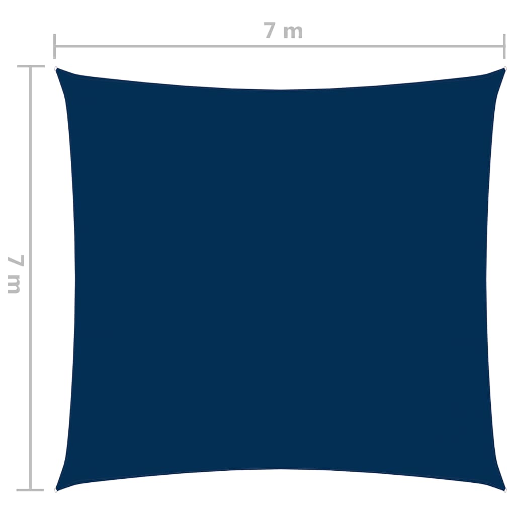 vidaXL Stínící plachta oxfordská látka čtvercová 7 x 7 m modrá